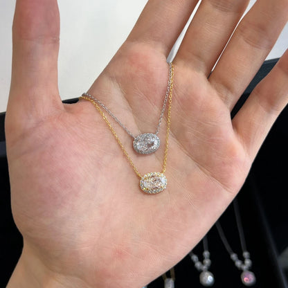 Vinregem Sparkling Crushed Ice Cut Lab Created Sapphire Gems Pendant Necklaces 100% 925 Sterling Silver Fine Jewelry Wholesale