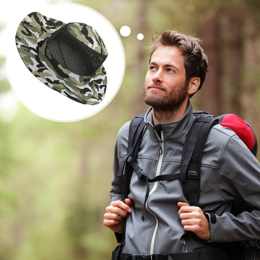 Outdoor Trendy Fisherman Hat Drawstring Design Breathable Summer Hats for Fishing Camping Traveling MIAO-US