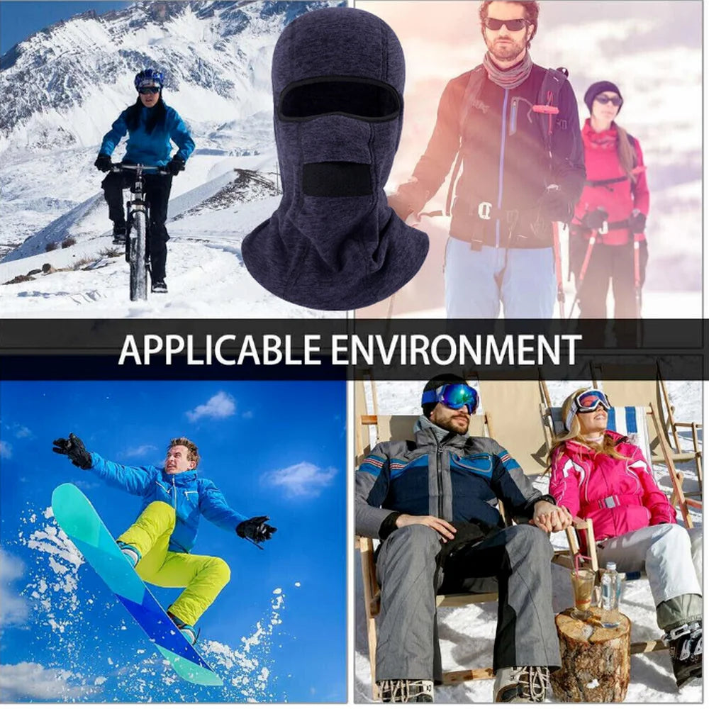 Winter Ski Full Face Mask Motorcycle Thermal Fleece Hat Balaclava Neck Cover Cap