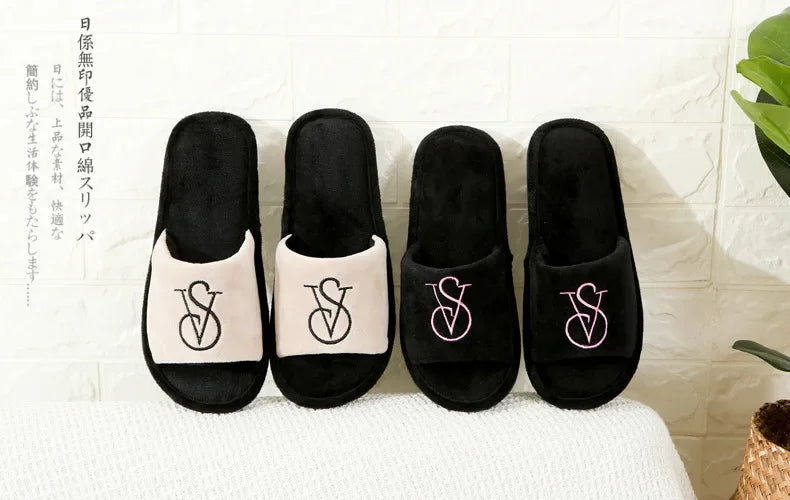 New Women's Cotton Slippers Warm Cotton Slippers Men Women Sandals  Zapatos De Mujer Shoes Slides