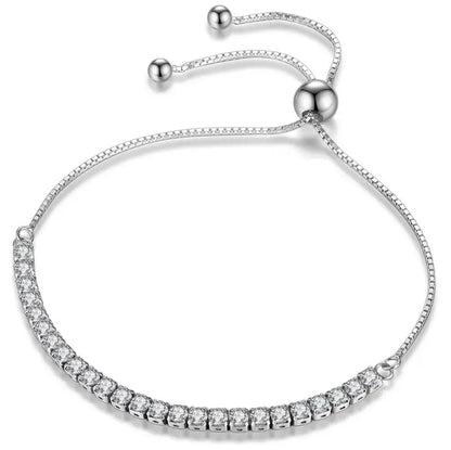 3/4/5MM Moissanite Tennis Bracelet 925 Sterling Silver Plated 18K White Gold Pass Diamond Test with GRA Bracelets for Women Men