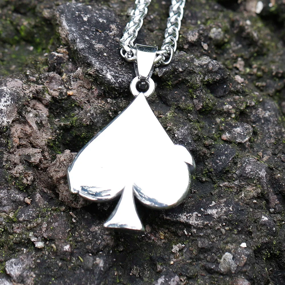 2022 NEW Men's 316L stainless-steel Poker A letter Pendant Necklace fashion punk Jewelry Gift free shipping