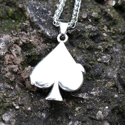 2022 NEW Men's 316L stainless-steel Poker A letter Pendant Necklace fashion punk Jewelry Gift free shipping
