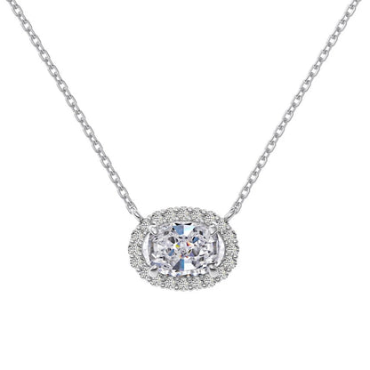 Vinregem Sparkling Crushed Ice Cut Lab Created Sapphire Gems Pendant Necklaces 100% 925 Sterling Silver Fine Jewelry Wholesale
