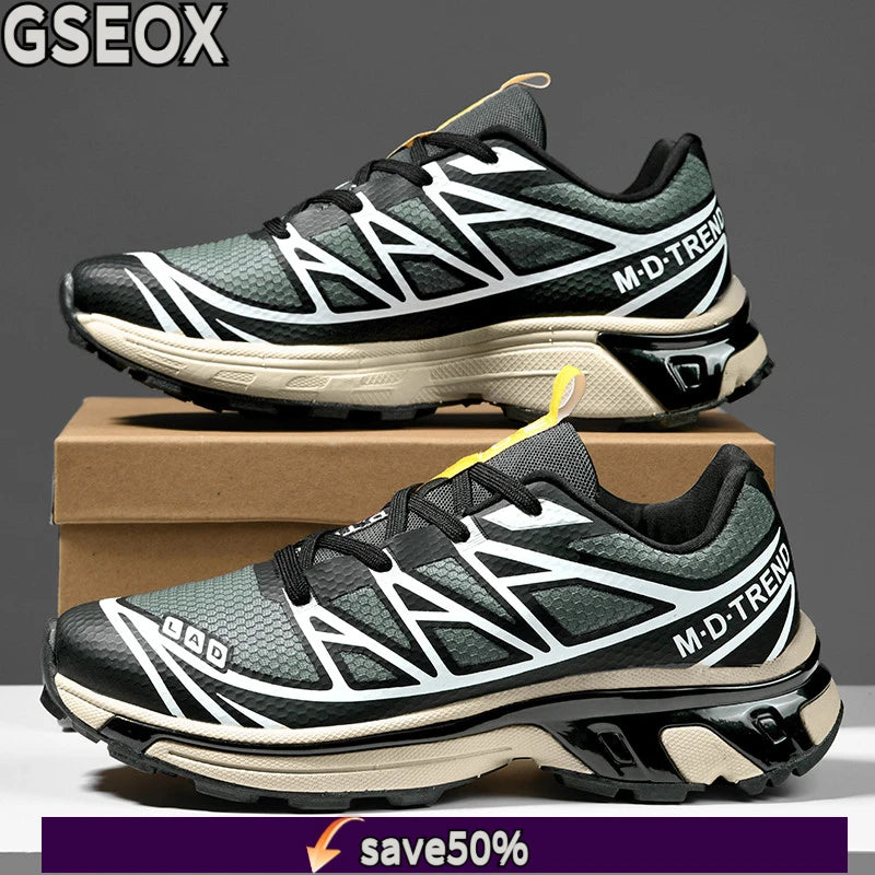 Men's hiking shoes, wear-resistant and anti slip outdoor sports shoes, fashionable and lightweight casual walking shoes