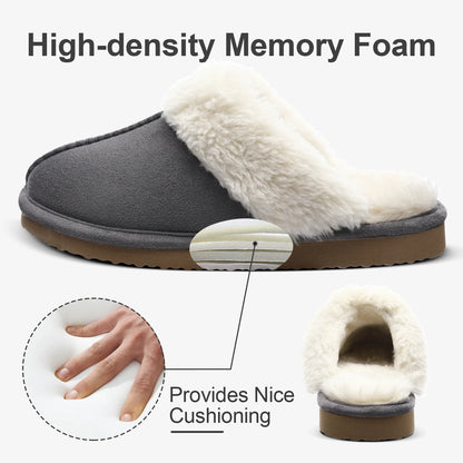 Litfun Fuzzy Platform Slippers For Women Winter Warm House Shoes With Memory Foam Outdoor Anti-Slip Fashion Fur Fluffy Slippers