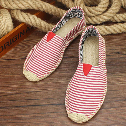 2026 Summer Autumn Men Canvas Shoes Breathable Men's Casual Shoes Slip-On Hemp Shoes Graffiti Espadrilles Women Footwear Flats