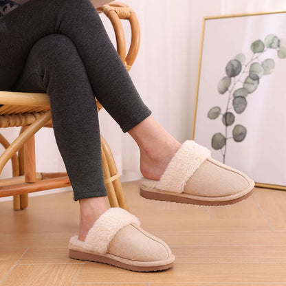 Litfun Fuzzy Platform Slippers For Women Winter Warm House Shoes With Memory Foam Outdoor Anti-Slip Fashion Fur Fluffy Slippers