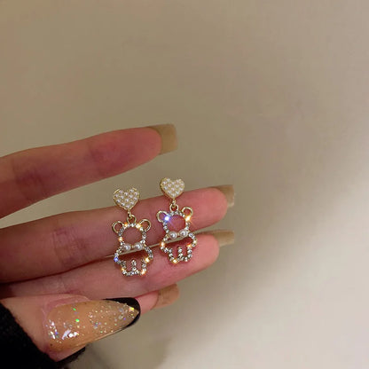 New Vintage Statement Gray Crystal Leaf Earrings for Women Fashion Unique Accessories Party Jewelry Birthday Anniversary Gifts