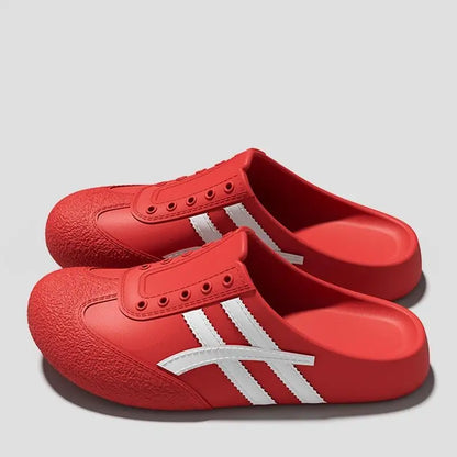 Brand Design Vulcanized Racing Shoes Women Summer 2026 Soft Light Weight Eva Outdoor Mules Slippers Plus Size Casual Clogs Shoes