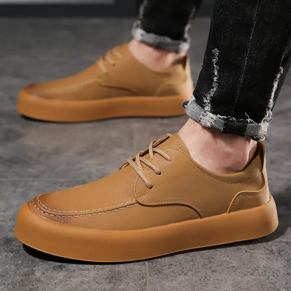 2026 Men Brogue Casual Shoes Men Genuine Leather Shoes Work Boots Business Casual Sneakers Work Personalized Fashionable Shoes
