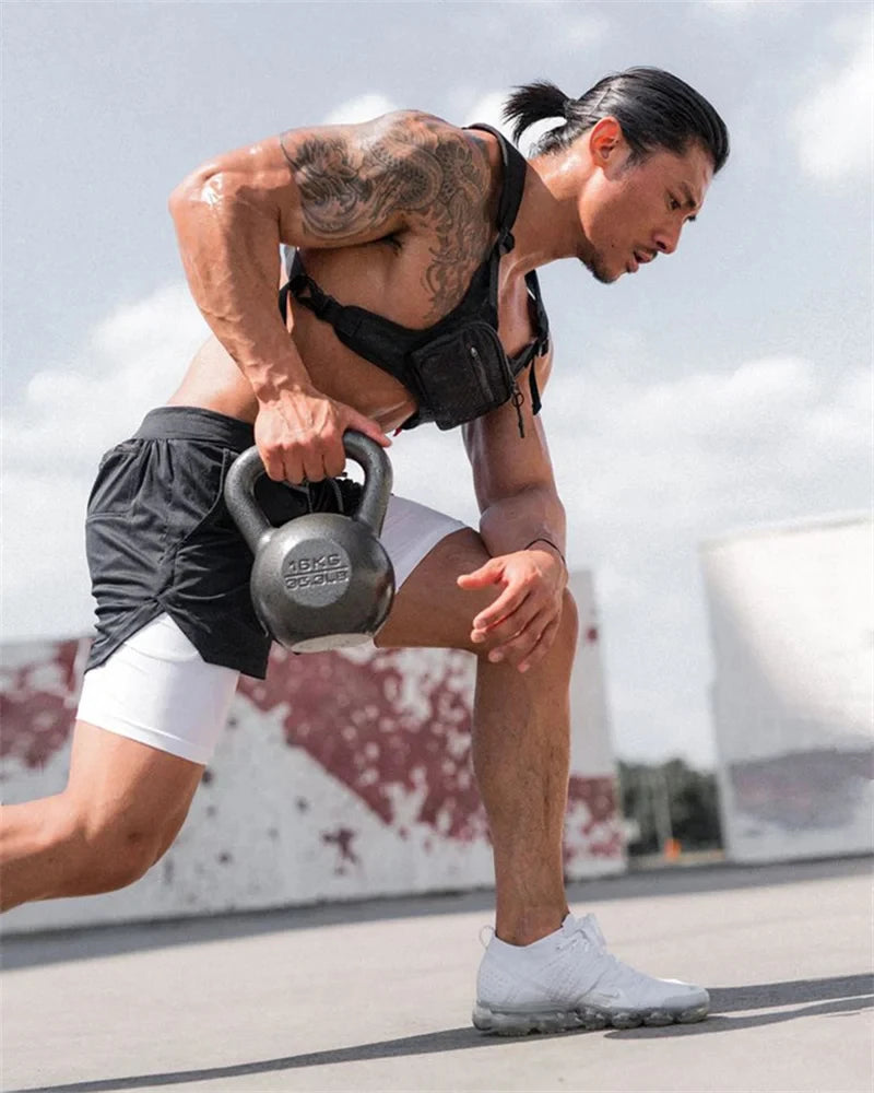 Men's Multi Pocket Shorts Fitness Shorts Casual Beach Sports Lined Skinny Shorts Everyday Style Mesh Camouflage Running Shorts