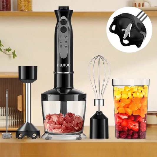 Hand Blender, Immersion Blender with 2 Mixing Speed, Electric Handheld Blender Portable Stick Mixer with Stainless Steel Blades