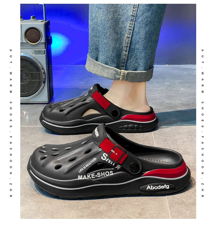 Summer Men Slippers Classics EVA Insole Men Shoes Arch Support Waterproof  Garden Clogs For Men Beach Shoes