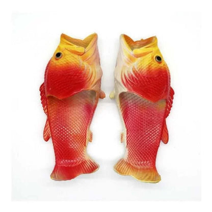 Fish Slippers New Women's Funny Creative Home Non-slip Fashion Salted Fish Word Drag Men's Trendy Slippers Outdoor Beach 2023