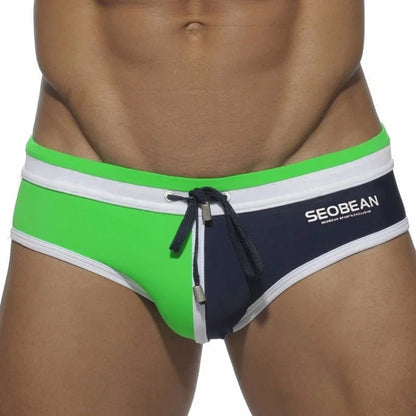 Sportswear Men's Swimsuit Nylon Low Rise Pouch Swim Briefs Plus Size Beachwear Gay Men's Swimwear