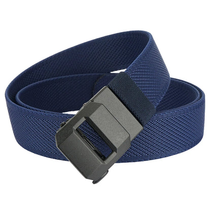 Men'S Elastic Waistband With Automatic Buckle Canvas And Trendy Pants Strap