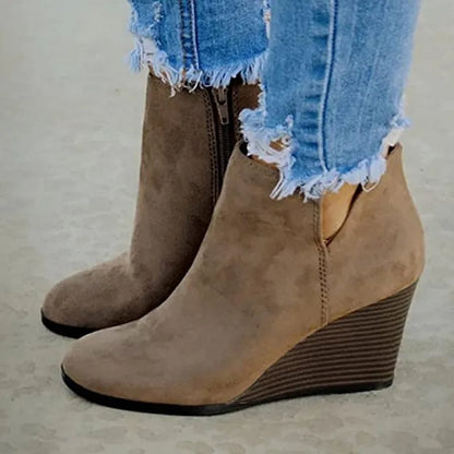 Leopard Ankle Boots Lace Up Footwear Platform High Heels Boots Women Slip On Women Shoes Boots Woman Flat Boots Botas Mujer2023