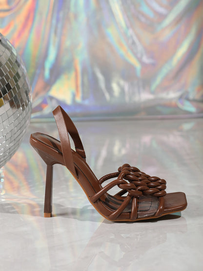 Women's Sandals Square Open Toe Kitten Heels Strappy Ankle Strap Sandals for Women Comfort Dress Party Shoes