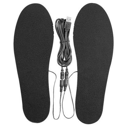 USB Heated Shoe Insoles Electric Heated Shoes Pad Cuttable Electric Heated Insoles Washable for Winter Camping Fishing