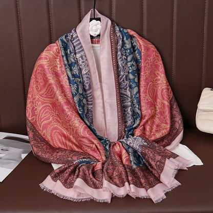 2026 Spring Paisley Pashmina Scarf Shawl Muslim Ramadan Hijabs for Women Autumn Designer Print Female Sunscreen Beach Stoles