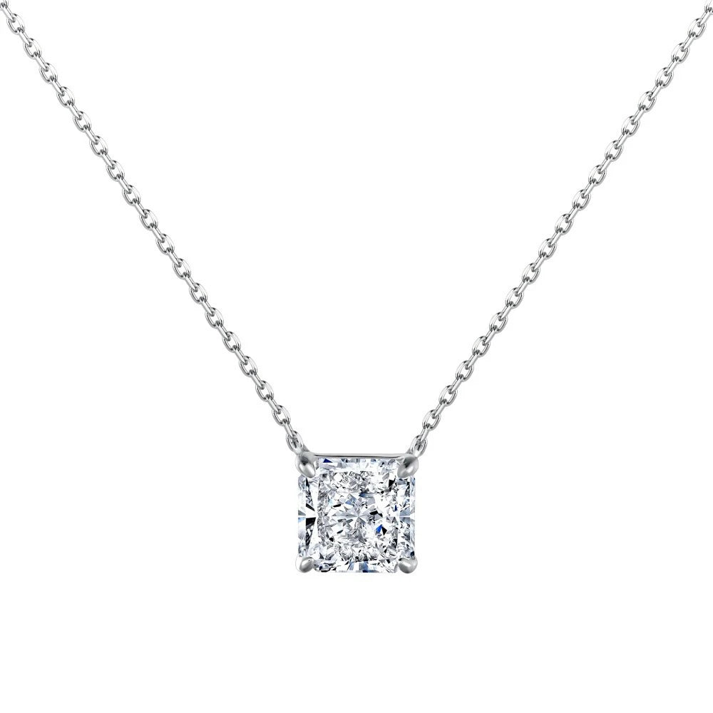 Vinregem Sparkling Crushed Ice Cut Lab Created Sapphire Gems Pendant Necklaces 100% 925 Sterling Silver Fine Jewelry Wholesale