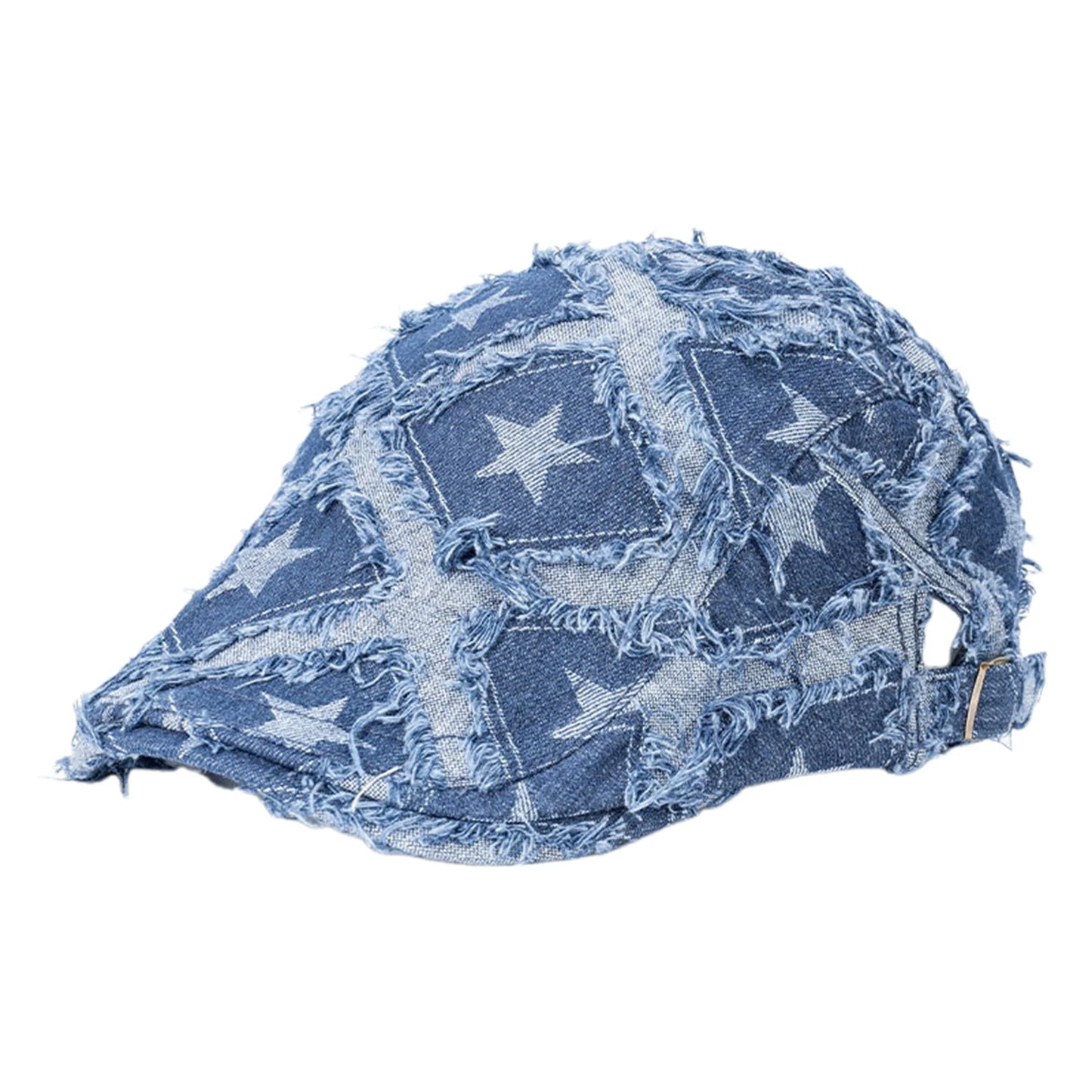 Vintage Plaid Wool Blend Ivy Cap for Women Men Retro Style Flat Cap Newsboy Hat with Adjustable Buckle Strap