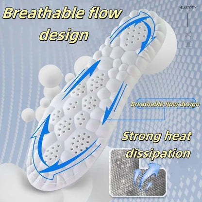 【Super Soft】4D Insoles Cloud Soles for Men Soft Memory Foam Cushioning Insoles - Trim to Fit Stepp