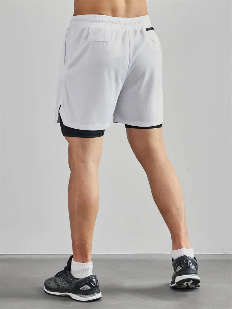 Men's Multi Pocket Shorts Fitness Shorts Casual Beach Sports Lined Skinny Shorts Everyday Style Mesh Camouflage Running Shorts
