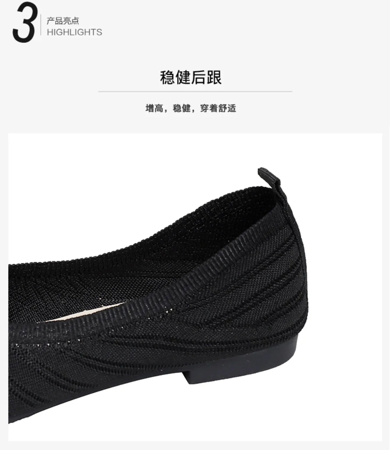 Women's Pointed Toe Flat Shoes Solid Color Knitted Slip on Shoes Casual Breathable Ballet Flats Women Flat Shoes  Loafers Women