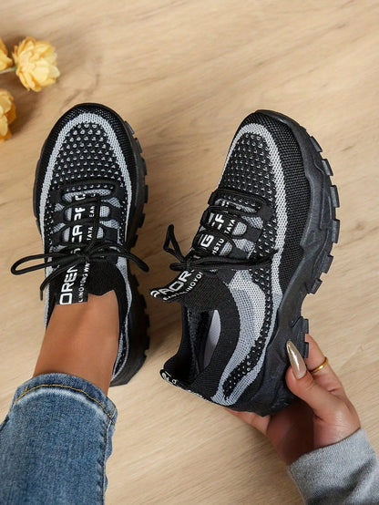 Woman'Shoes Chunky Sneakers Women's Casual Shoes Air Mesh Breathable Sports Shoes For Women's Soft Sole Running Shoes