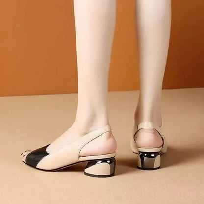 2025 Ladies Heels Sandals Chunky Fashion Women's Shoes Designer Summer New Brand Walking Casual Slides Dress Sandals