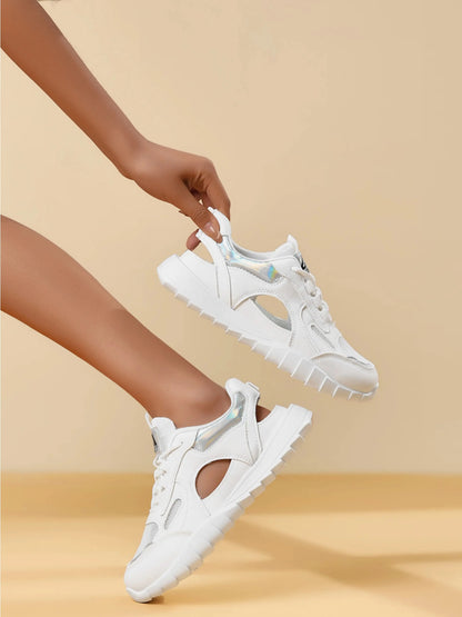 Women's Breathable Thick-Sole Sneakers w/Durable Design, Outdoor Running/Walking Shoes for Gym & Daily Wear - Stylish Comfort