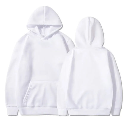 white Hoodies men women Autumn Long Sleeve Pullover Tops Casual Pocket Hoodies Unisex Outer Loose Sport Wear