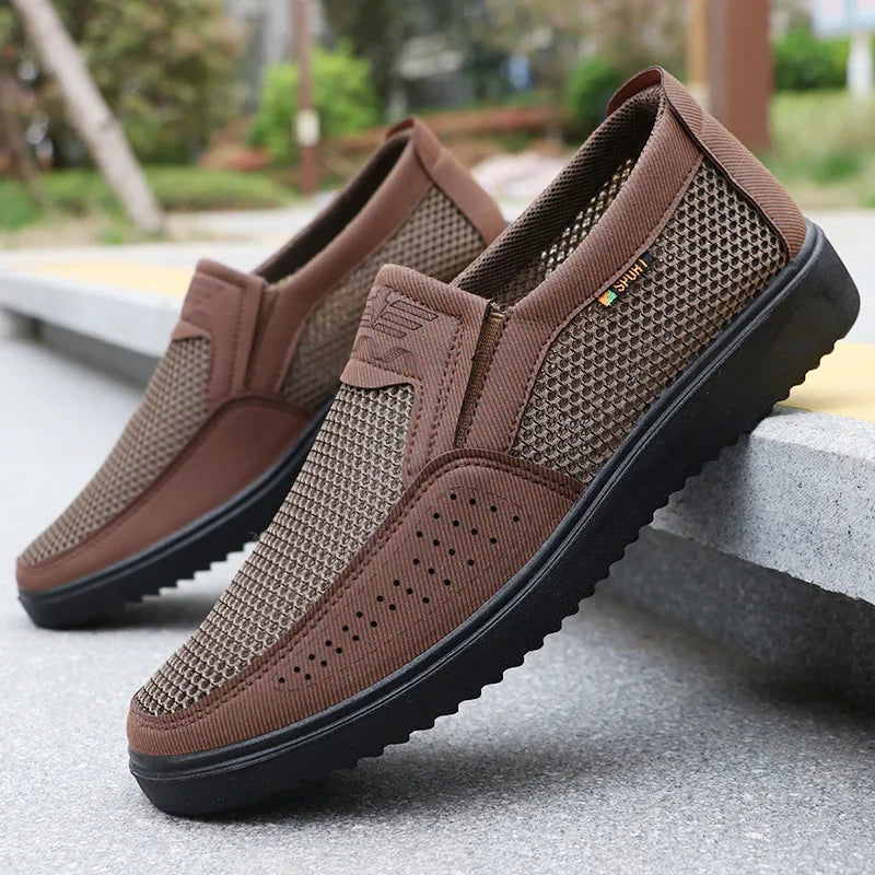 Men's Casual Shoes Comfortable Sneakers Summer Breathable Men Loafers Non-slip Lightweight Men Shoes Outdoor Mesh Walking Shoes
