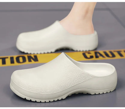 Comwarm Eva Men Clogs Slippers Chef Shoes Non-slip Kitchen Shoes Work Shoes Oil-proof Waterproof and Wear-resistant Rubber Shoes