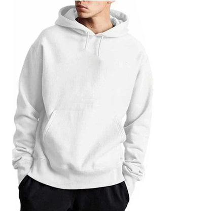 white Hoodies men women Autumn Long Sleeve Pullover Tops Casual Pocket Hoodies Unisex Outer Loose Sport Wear