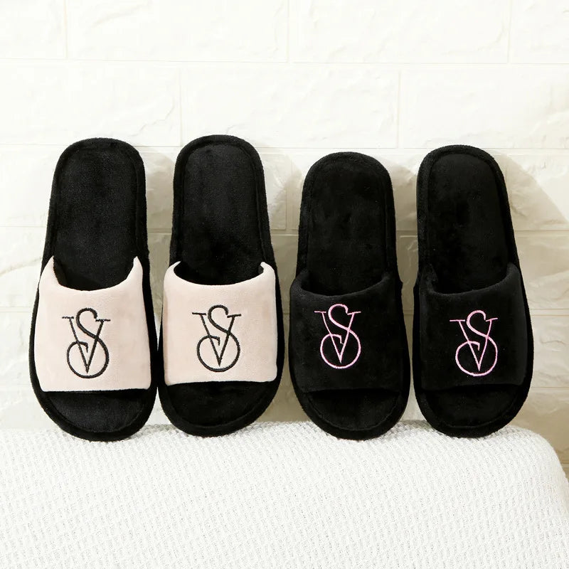 New Women's Cotton Slippers Warm Cotton Slippers Men Women Sandals  Zapatos De Mujer Shoes Slides