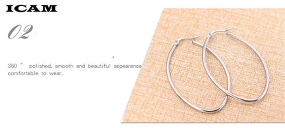 ICAM Jewelry  Hoop Earring For Women Brincos Gold Color Geometric Earrings Steampunk Style Statement Party Jewelry