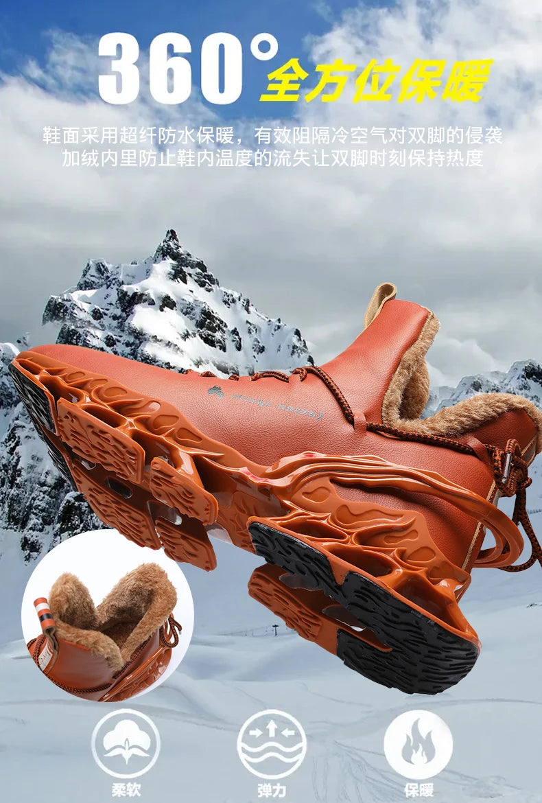 men boots 2025 New Winter Slippers Warm Men Shoes Waterproof Non-Slip Plush Sneakers Male tenis shoes Boots Men Sneakers Winter