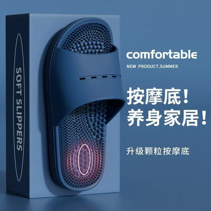 New Slippers for Men Home Use Foot Acupoints for Bathing Anti Slip and Cool Slippers for Men Summer Home Shoes Women Men's Shoes