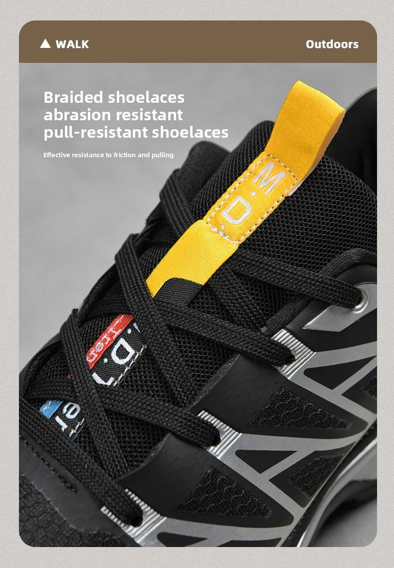 Men's hiking shoes, wear-resistant and anti slip outdoor sports shoes, fashionable and lightweight casual walking shoes