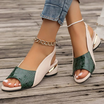 2025 Ladies Heels Sandals Chunky Fashion Women's Shoes Designer Summer New Brand Walking Casual Slides Dress Sandals