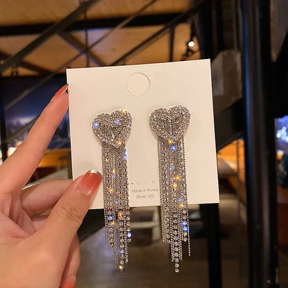New Vintage Statement Gray Crystal Leaf Earrings for Women Fashion Unique Accessories Party Jewelry Birthday Anniversary Gifts