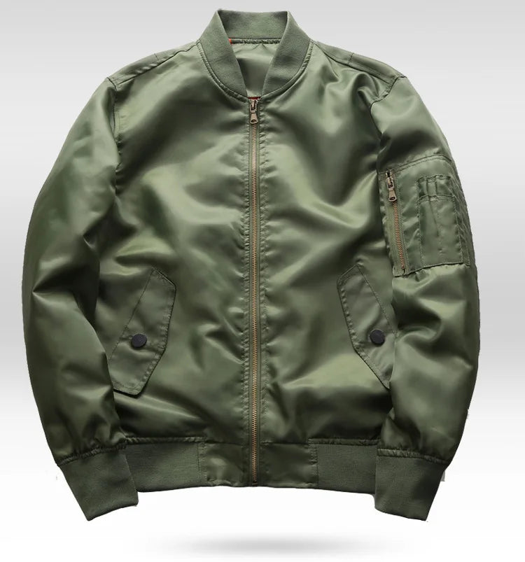 Mens Bomber Jacket 2025 New Spring Autumn Male Baseball Jackets Pilot Men Outwear Army Green Coat Zipper Men's Tactical Uniform