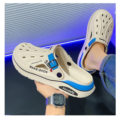 Summer Men Slippers Classics EVA Insole Men Shoes Arch Support Waterproof  Garden Clogs For Men Beach Shoes
