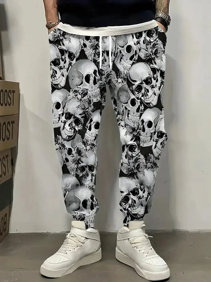 2025 new men's casual pants 3D American Patriot printed jogging pants 100% polyester light elastic rope with pocket sports pants