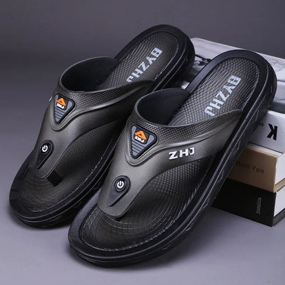Men's Bathroom Flip Flops Summer Outdoor Anti Slip Men's Casual Beach Slippers