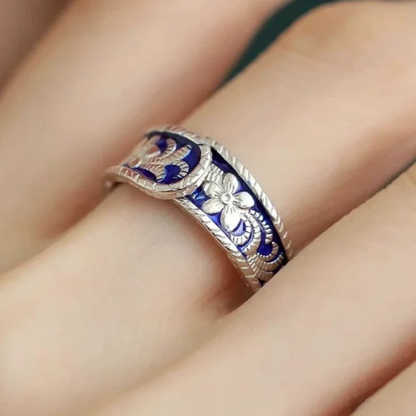 Sam Panda 925 Sterling Silver Rings For Women Men Fine Jewelry Finger Adjustable Open Vintage Chain Ring For Party Birthday Gift