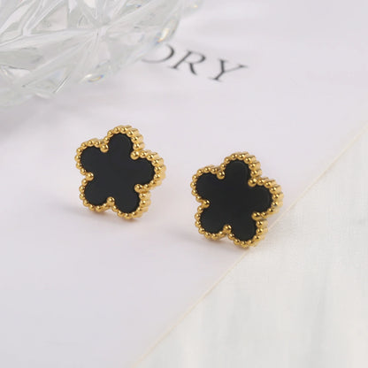 Hot Sale Stainless Steel Laser Five Leaf Flower Petal Adjustable Clover Bracelet Classic for Woman Girl Brand Jewelry Party Gift